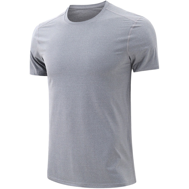Short-sleeved T-shirt Men's Sports Ice Silk Fitness Quick-drying Clothes Summer Casual Round Neck Loose Large Size Running Sweat Clothes