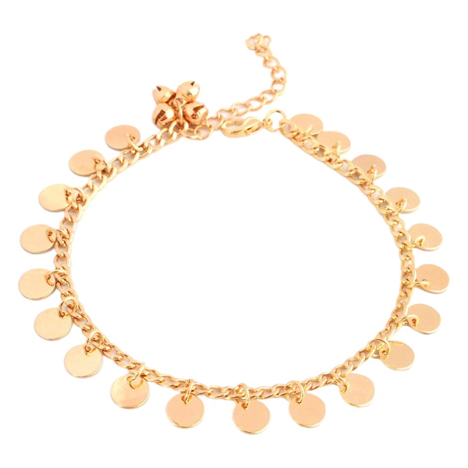 European and American Tassel Jewelry Bohemian Punk Retro Style Metal Heavy Industry Round Bell Foot Chain Beach Chain