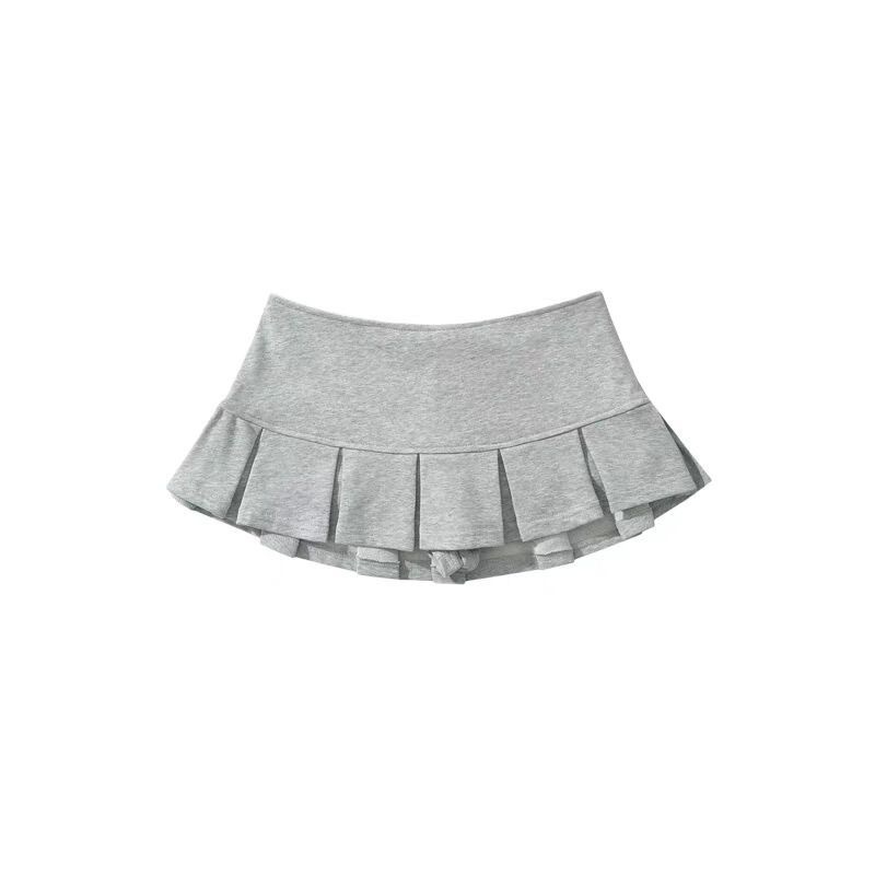 American Gray Sports Skirt for Women Summer New High-Waisted Slimming Look Pure Desire Sexy A-Line Skirt Short Skirt for Small People