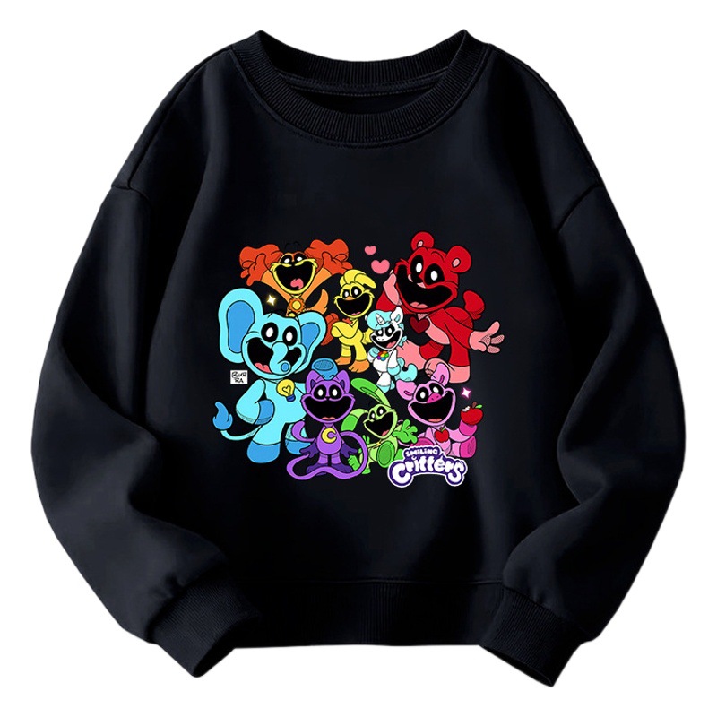 New smiling critters peripheral smiling animal sweater round neck boys and girls clothes children's clothing Bobi 3