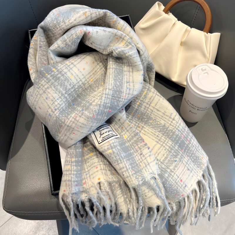 Picture of Maillard new striped scarf women's autumn and winter thickened warm neck snood student versatile solid color scarf manufacturer cross-border