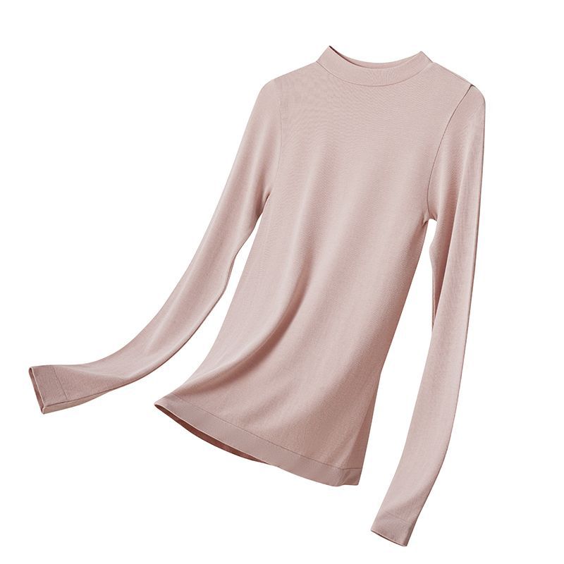 Picture of 2022 Autumn and Winter Sheep Wool Velvet Heating Fiber Thermal Underwear Women's Crewneck Small Collar Slim-fit Autumn Clothes