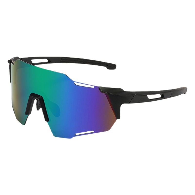 2023 Colorful Cycling Sunglasses Outdoor Sports Sunglasses European and American Cross-Border Windproof Goggles for Men and Women with Colorful Lenses