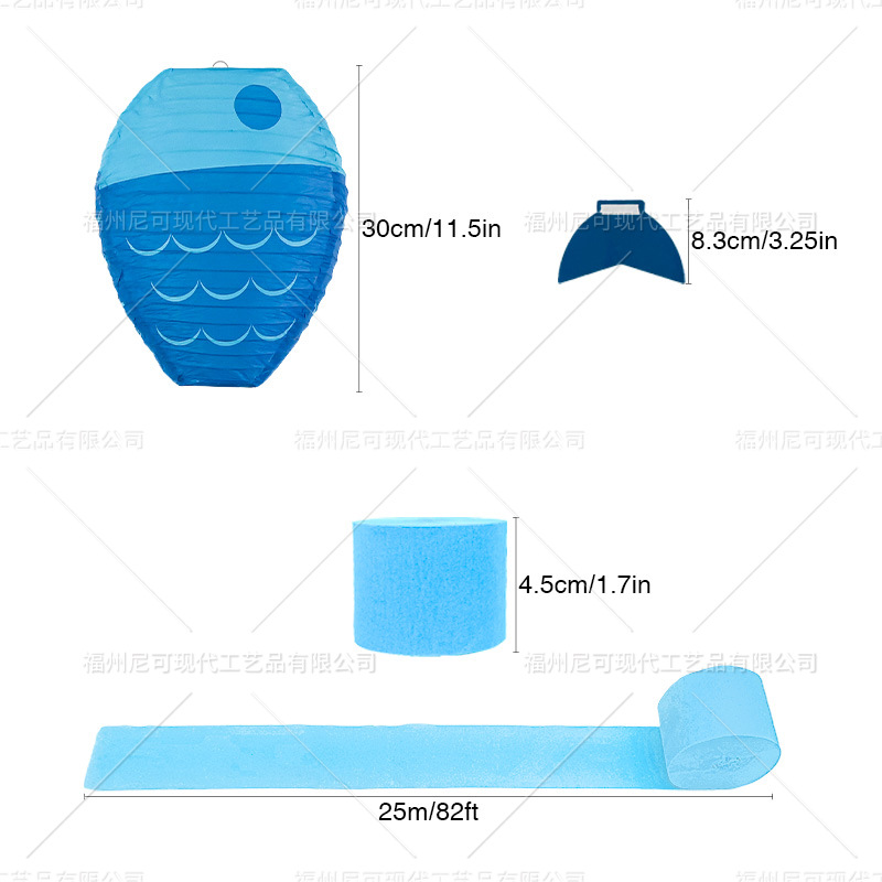 Picture of Creative fish lantern set hanging paper lantern kindergarten handmade diy cartoon Paper Lantern Festival party outfit