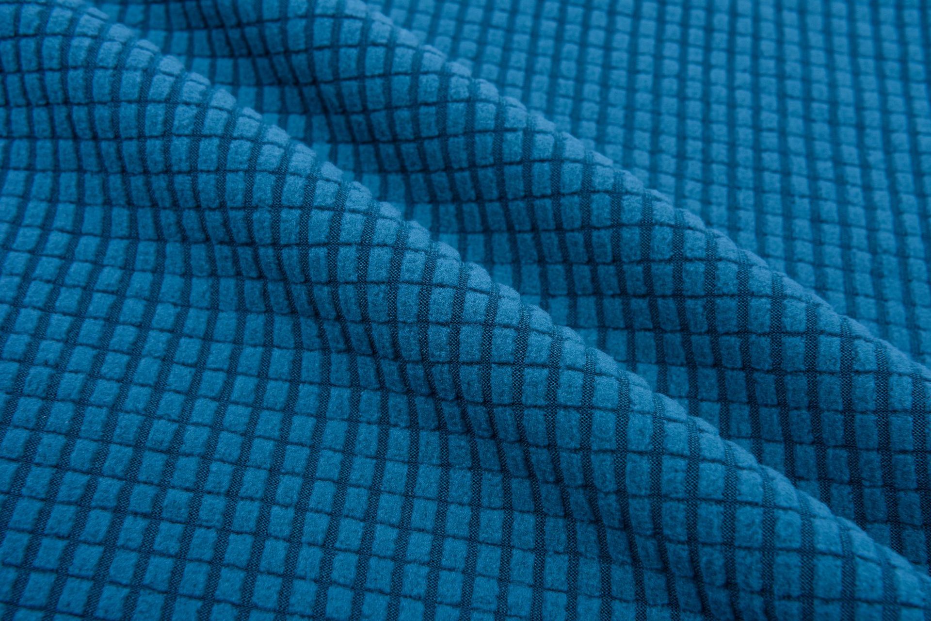 Picture of in stock pineapple plaid fleece sofa cover fabric wholesale waffle corn grain plaid jacquard flannel fabric