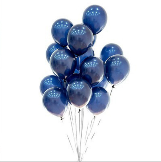 Picture of 10 Inch Thickened Sub Light Blue Ink Blue Haze Night Blue Round Balloon Birthday Bar Decoration