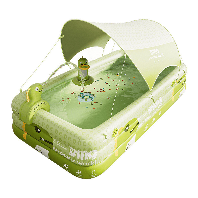 Picture of New children's inflatable swimming pool home outdoor large sunscreen and shade pool thickened baby play swimming