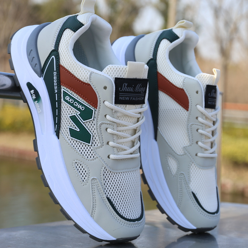 Men's Shoes Summer New Fashionable Mesh sneaker Men's Fashion Running Casual Shoes Breathable Non-slip Deodorant Torre Shoes