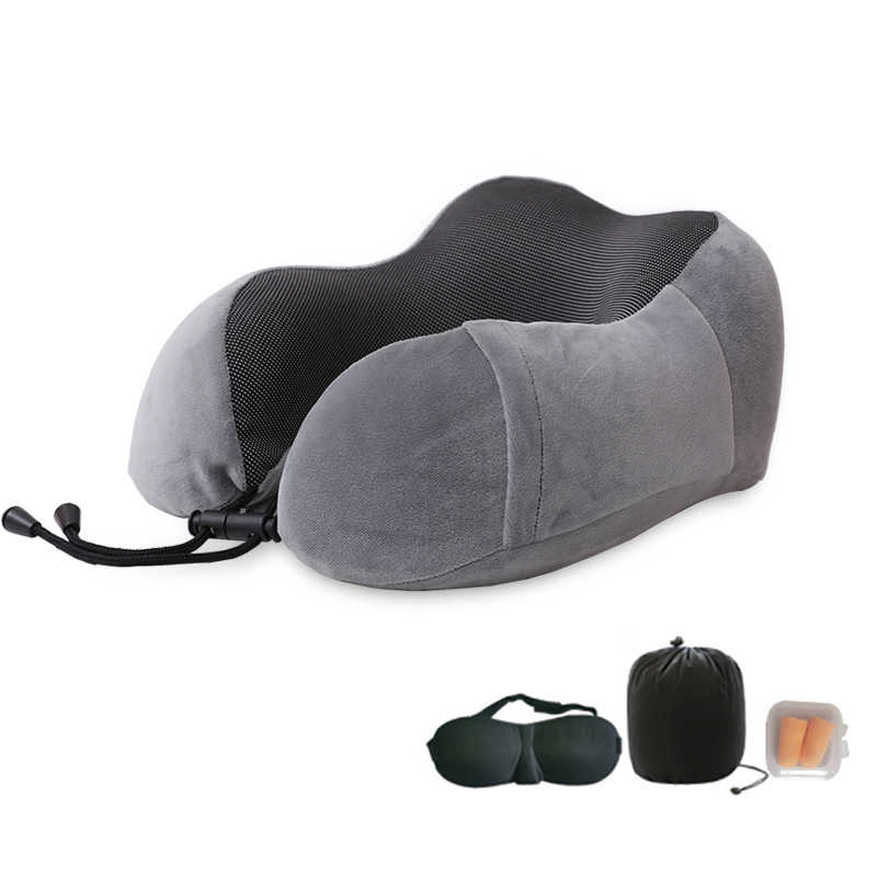 Picture of Cross-border U-shaped neck pillow can be fixed Logo simple memory foam U-shaped pillow wholesale travel neck pillow portable U-shaped pillow