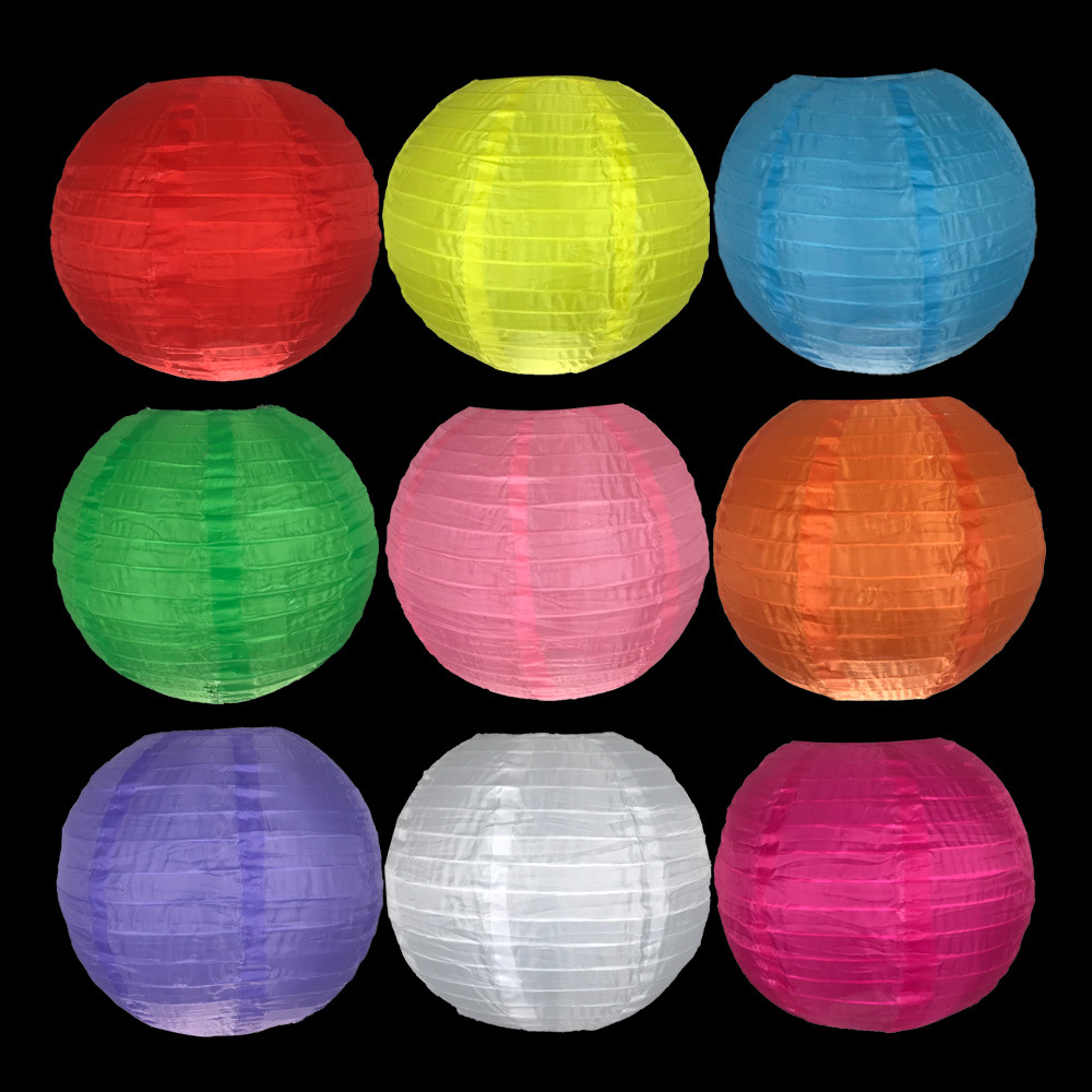 Picture of Mid-Autumn Outdoor Color Cloth Lantern Outdoor Activities Waterproof Red Silk Cloth Lantern Folding Wedding New Year's Day Decoration