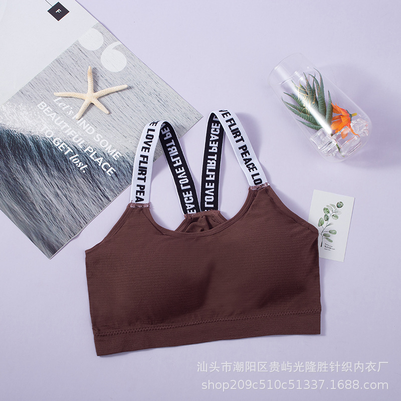 Picture of Cross-border Letter Beautiful Back Wrapped Breast Tube Top Girl Student Developmental Bra Women's Vest Underwear Women