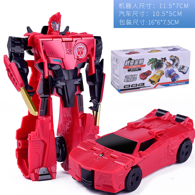 Picture of Tractor Car Transformation Robot Creative One-Step Transformation Kidsren's Transformation Car Dinosaur Model Racing Toy
