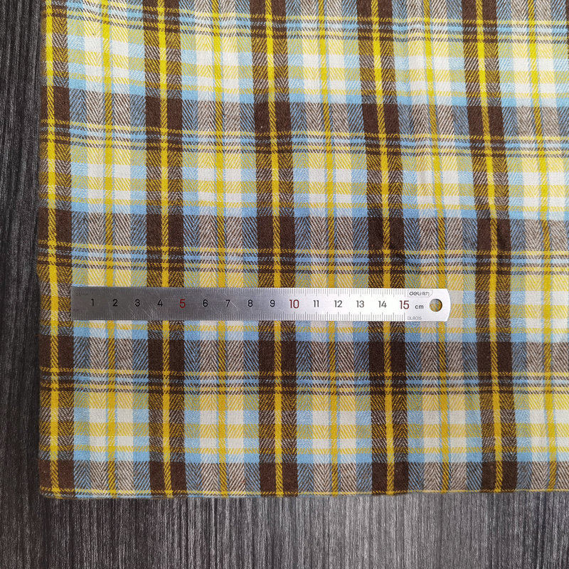 Picture of Spot twill sanding cotton plaid children's shirt plaid fabric 21 yarn-dyed flannel decorative fabric