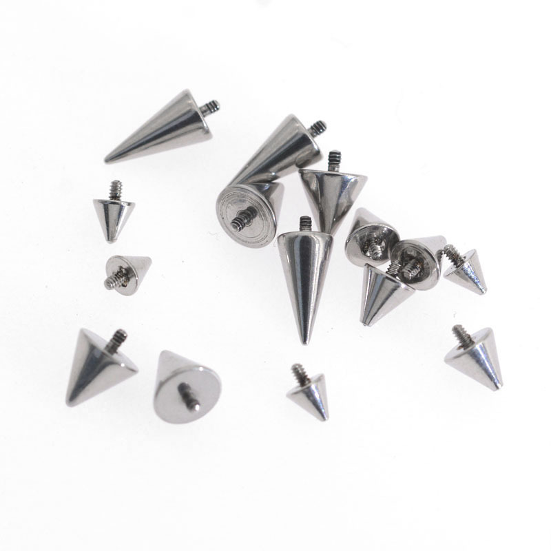 316L Tapered External Tooth Accessories External Tooth Ball Accessories 3-5Mm1.2/1.0Mm Tooth Earrings Earrings Ear Wheel Nails