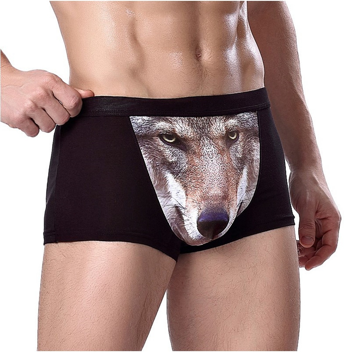 Picture of New Men's Underwear Seamless Modal Bamboo Fiber Breathable Comfortable Antibacterial Cartoon Printed Boxer Briefs for Men