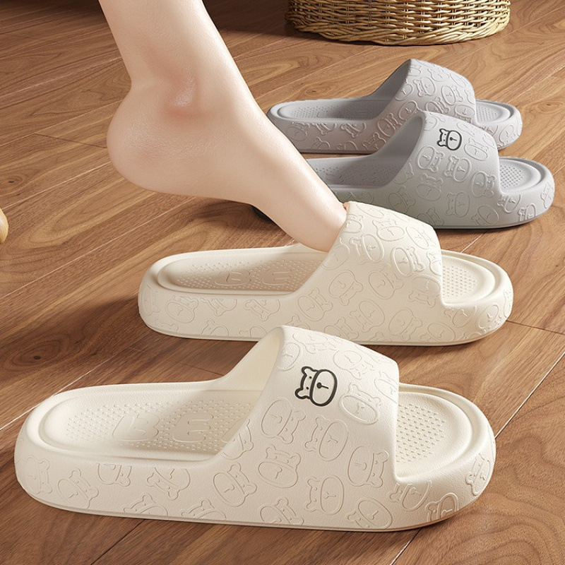 Bathroom Slippers, Women's Slippers, Indoor Home, Couple's Non-Slip, Silent, Thick-Soled Bathing Slippers for Men