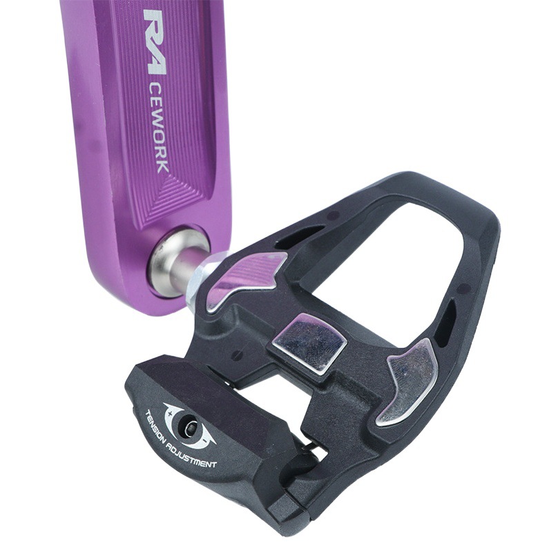 Bicycle pedal road bike self-locking locking pedal ultra-light nylon SPD peilin pedal with lock piece riding equipment