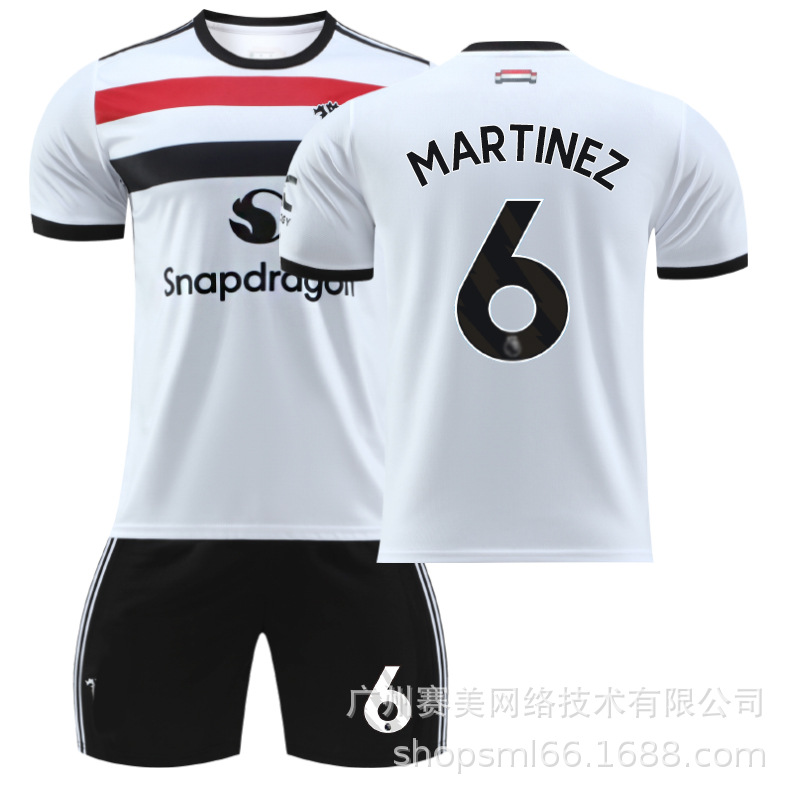Picture of 2425 Red Devils Two-man White Football Jersey suit 10 Rashford 37 Menu 17 Garner Joe 7C Luo Men's Jersey
