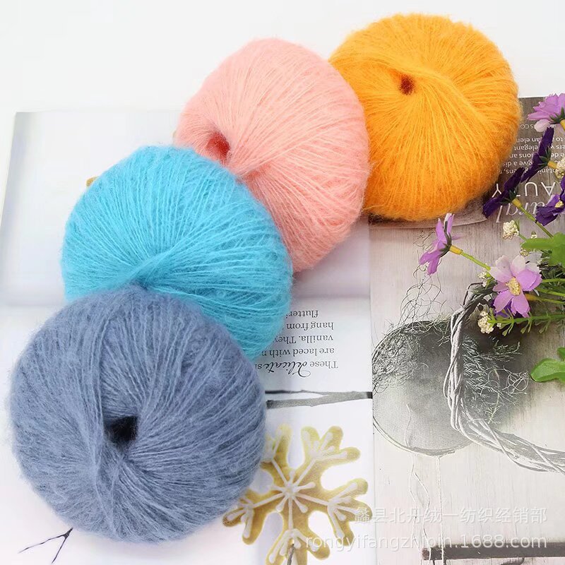 Nine-color bird South Africa young mohair wool handmade diy knitted scarf hat shawl baby sweater thread group