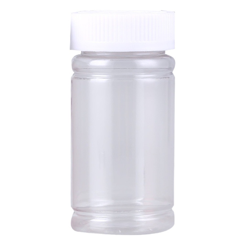 Factory supply bamboo bottle transparent white solid wide mouth bottle packaging plastic sub-packaging sample bottle