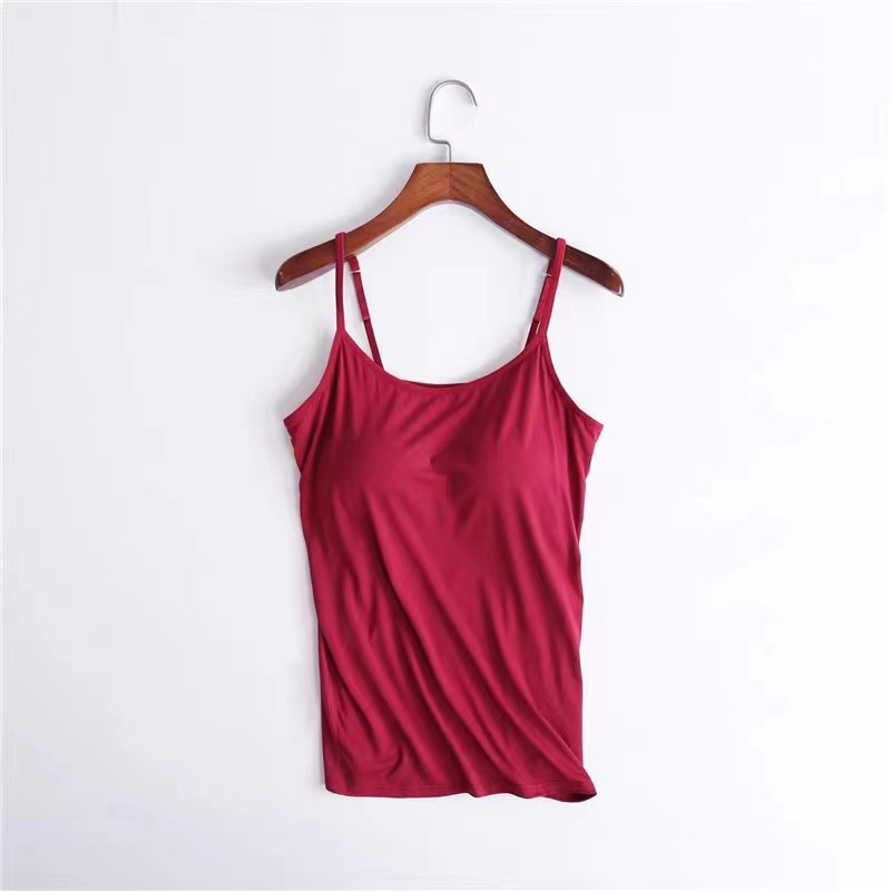 Cross-border explosions plus size ladies modal without steel ring with chest pad suspenders integrated base shirt underwear manufacturers
