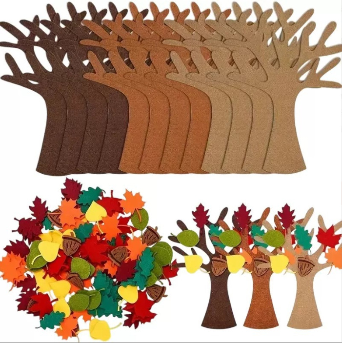 Cross-border Thanksgiving theme felt hedgehog diy sticker decoration supplies children's game handmade toys suit
