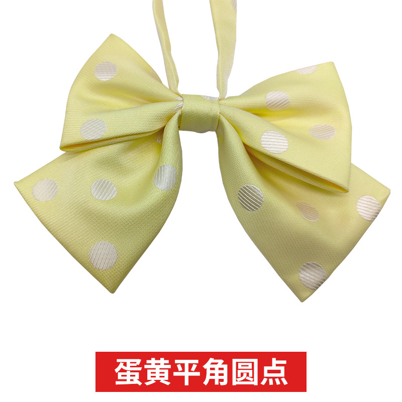 Picture of JK Fresh Japanese Style Knot-free Bow Tie Women's Bow Pointed Dot Pattern Shirt Collar Flower Academy Style Decoration