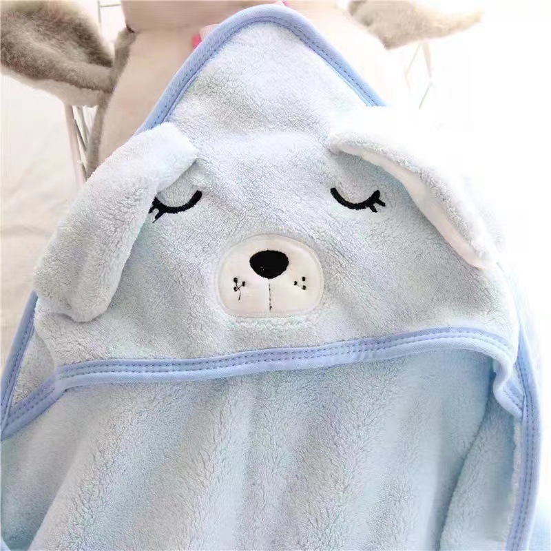 Picture of Wholesale and Retail Baby Bath Towels, Baby Blankets, Coral Velvet Quilts, Children's Hooded Embroidered Cartoon Bath Towels