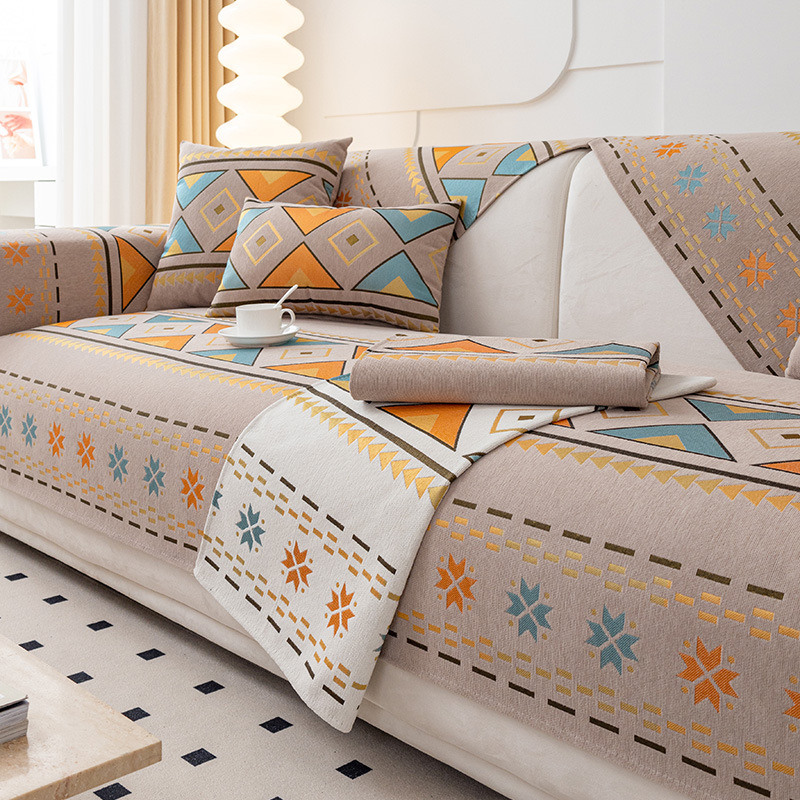 Picture of Chenille sofa cushion four seasons universal simple modern non-slip cushion new sofa cover back towel cover cloth wholesale