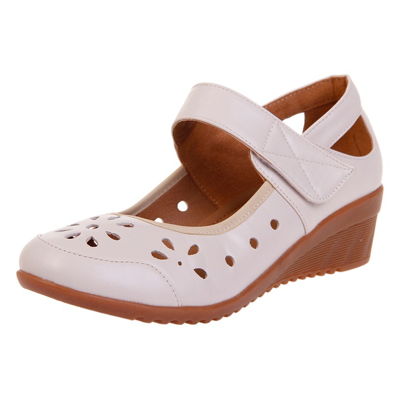 Square Dance Shoes Middle Heel Dance Shoes Women's Adult Soft Leather Soft Bottom Dance Shoes Square Dance Women's Shoes silver Shoes Four Seasons