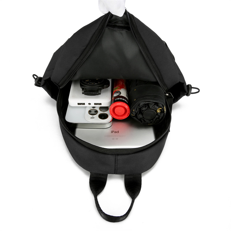 Picture of Casual all-match chest bag fashionable waterproof nylon cloth bag trendy outdoor shopping handbag multi-functional backpack