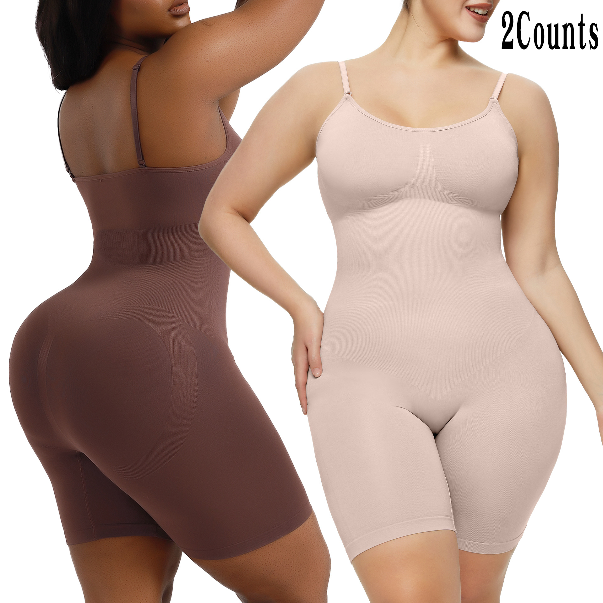 Picture of European and American plus size Postpartum Hip Lifting Seamless Body Shaping Clothes Women's Full Body Sling Abdomen Tinting Body Underwear