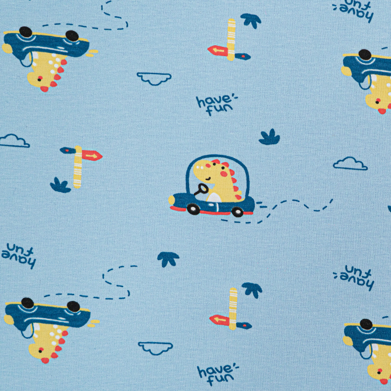 Picture of Lycra Cotton Pull Frame Spandex Jersey Printed Infant Stretch Knitted Cloth Children's Underwear T-Shirt Short-Sleeved Fabric