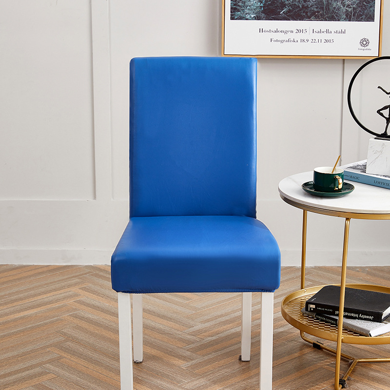 Picture of Chair Cover Cross-border New Solid Color Stretch Leather Seat Cover Amazon Dining Chair Office Waterproof and Dustproof Chair Cover