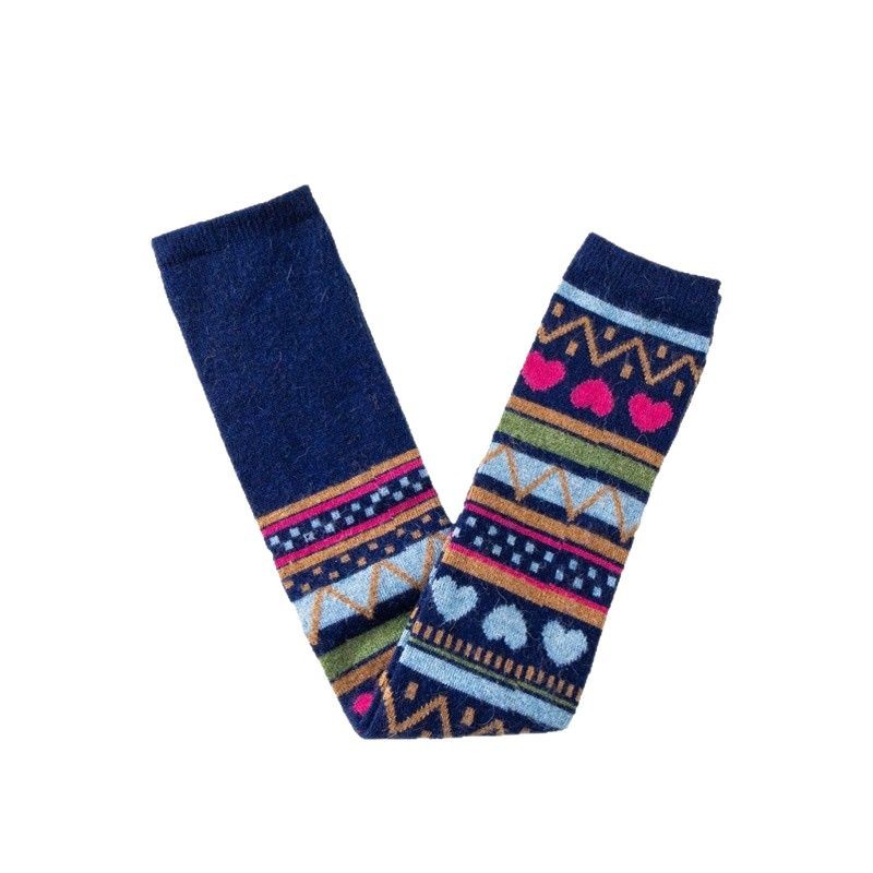 Picture of Factory wholesale Japanese women's knee pads warm long tube pile socks autumn and winter mixed rabbit wool long leg knee socks
