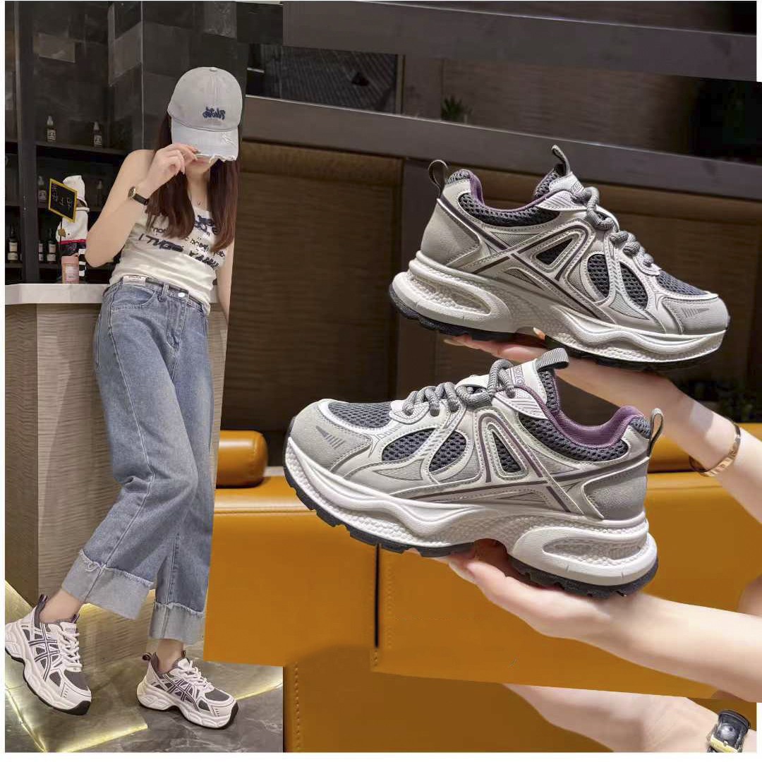 Cross-border leather platform Forrest Gump women's 2025 autumn new sports shoes women's height increase casual and versatile women