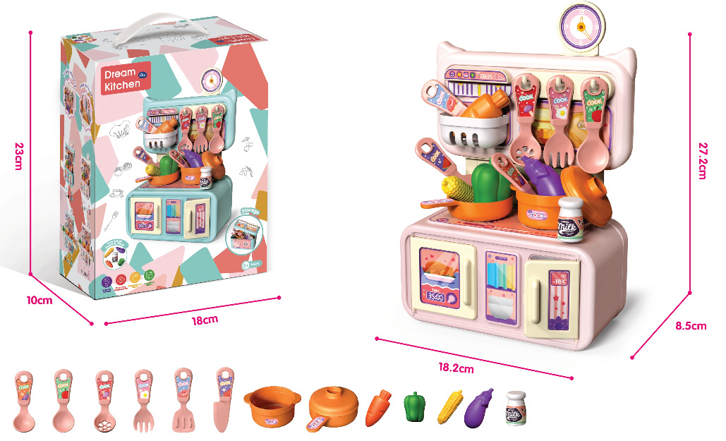 Picture of Cross-Border Children's Play House Kitchen Toy Set Girls Simulation Spray Water Cooking Mini Tableware Table Wholesale