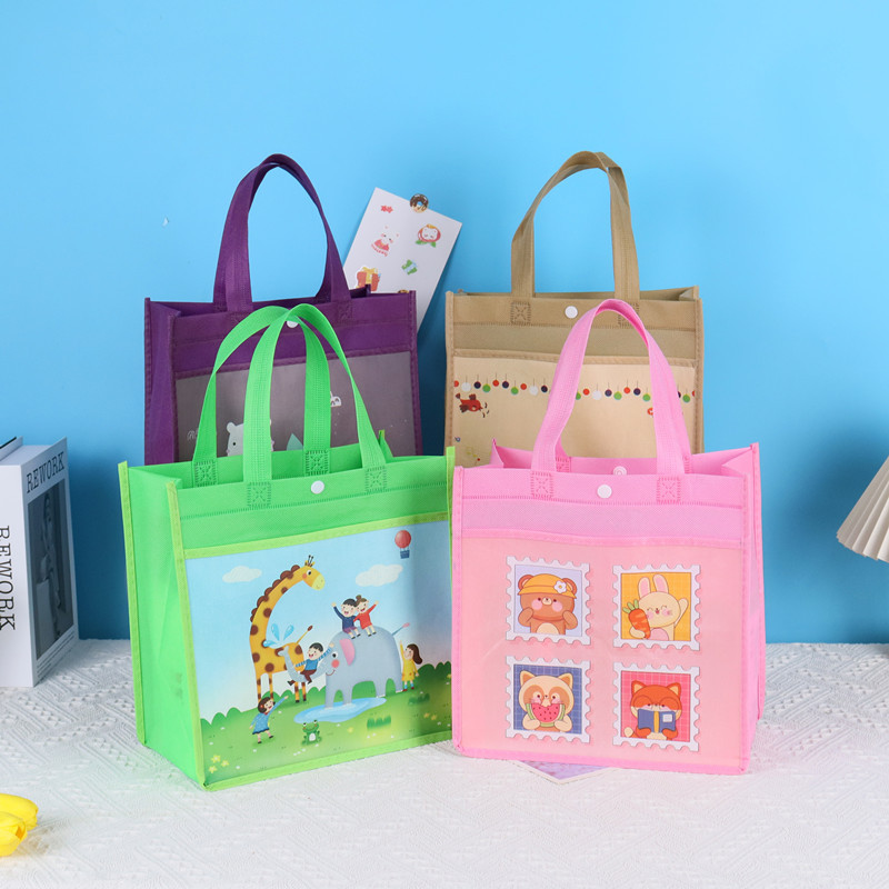 Full Moon Accompanying Gift Baby Happy Egg Non-woven Handbag Cartoon Gift Bag One Year's Birthday Candy Sandwich Bag