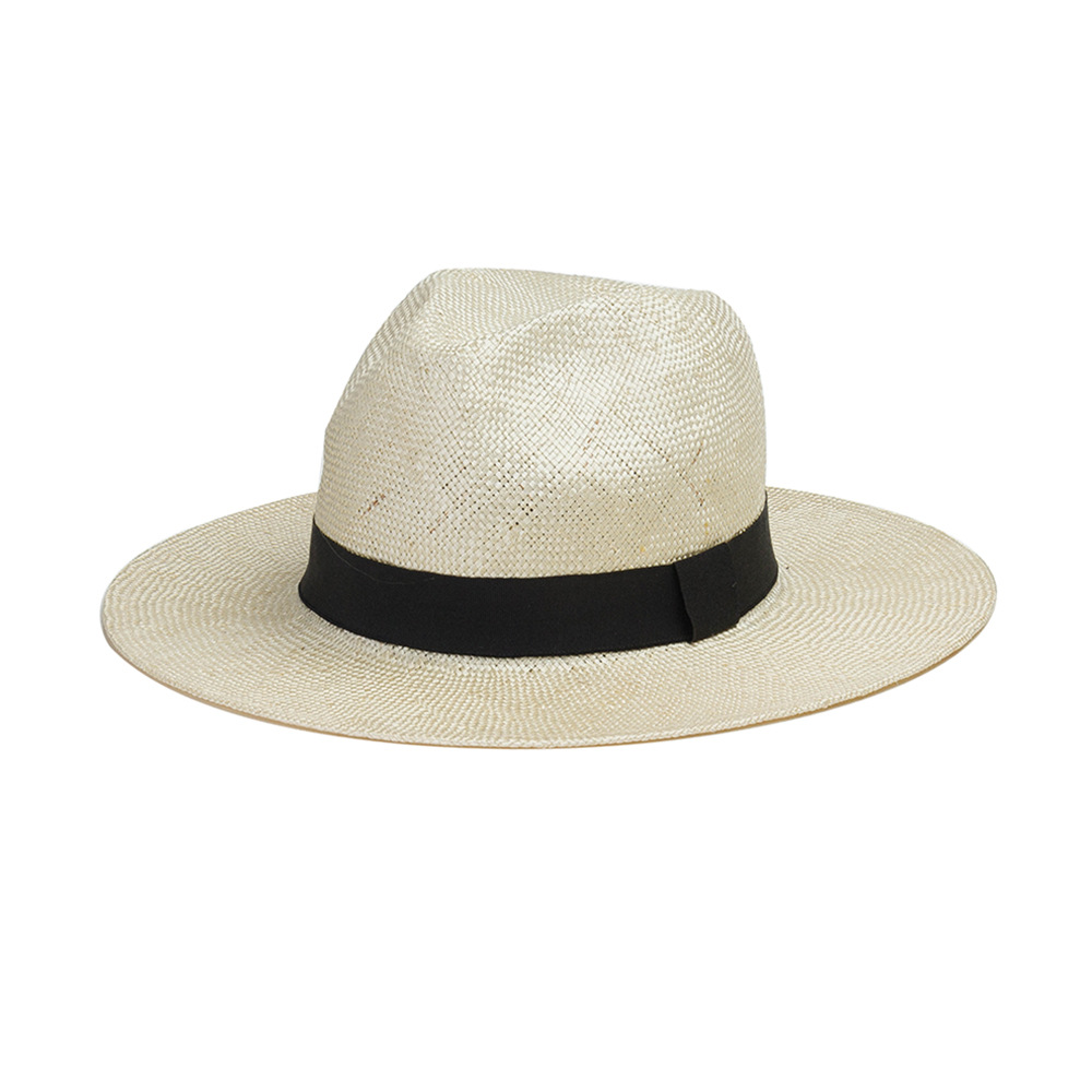 European and American Style Simple Fashion Ribbon Decorative Wide Brim Sisal Jazz Straw Hat Outdoor Travel Sunshade Sunscreen Straw Hat