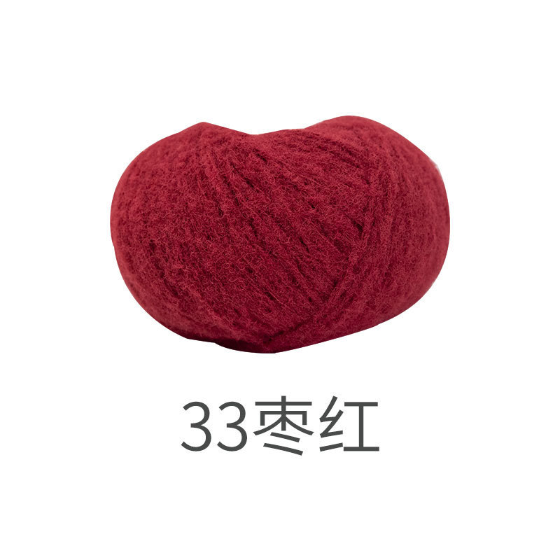Picture of Snow Fear Cotton Candy Imitation Wool Felt Line Hairpin Hand-woven Bag Doll Crochet Material Bag Wool Ball