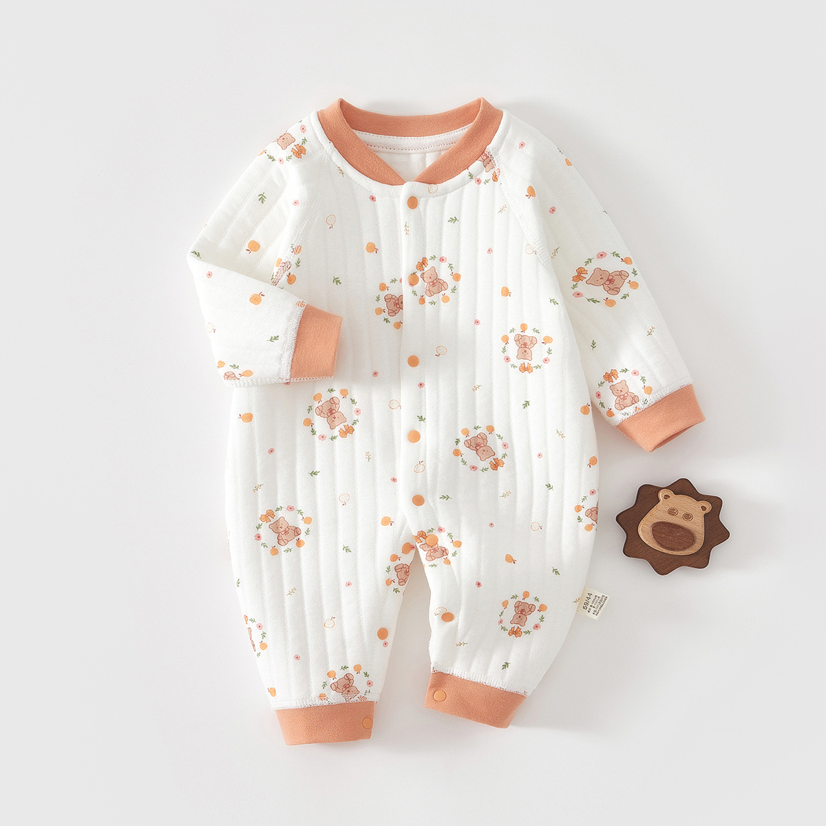 Picture of Baby clothes winter cotton thickened jumpsuit Spring and Autumn Winter newborn male and female baby quilted warm cotton-padded clothes