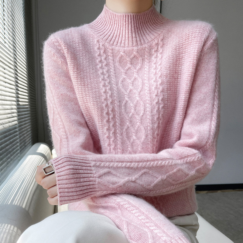Picture of Autumn and Winter 2024 New Thickeneded Knitwear Women's Round Neck Inner Bottoming Knitwear Warm and Stylish Top