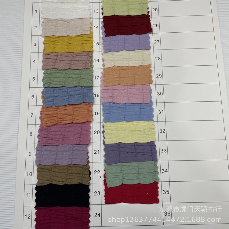 Spot supply woven cotton brocade stretch wrinkled cloth spring and summer hot-selling tight suspenders T-shirt dress fabric