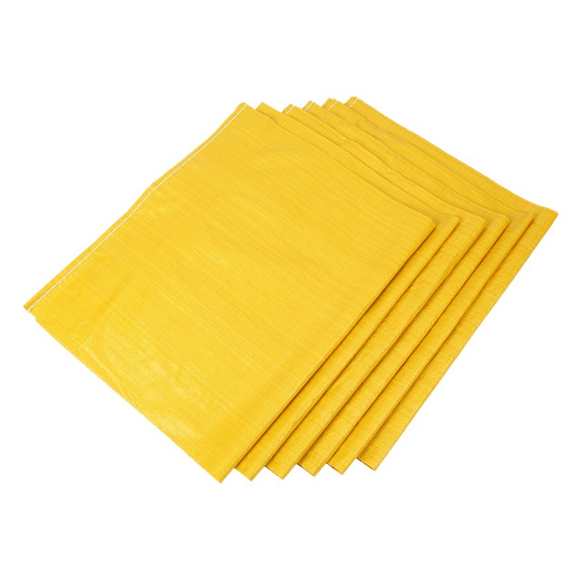 Factory bright yellow woven bag sack printing express logistics packing moving bag thickened snakeskin bag PP woven bag