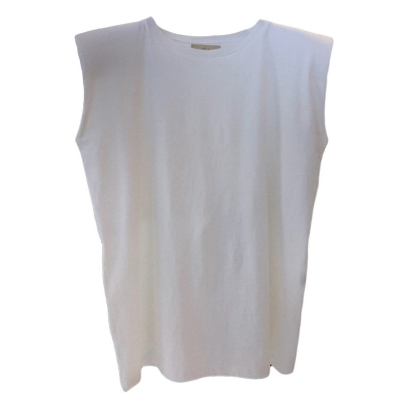 Cross-Border Street goods round neck sleeveless T-shirt women's summer word vest wear slim T-shirt sports girl hot out of the street