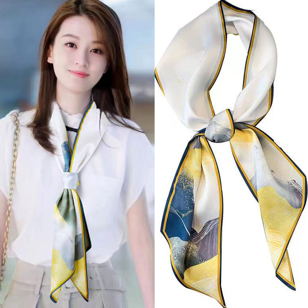 Picture of Popular Spring and Autumn Long Scarf Women's Korean Style Summer Decoration Shirt Suit Scarf Hair Belt Ribbon Scarf