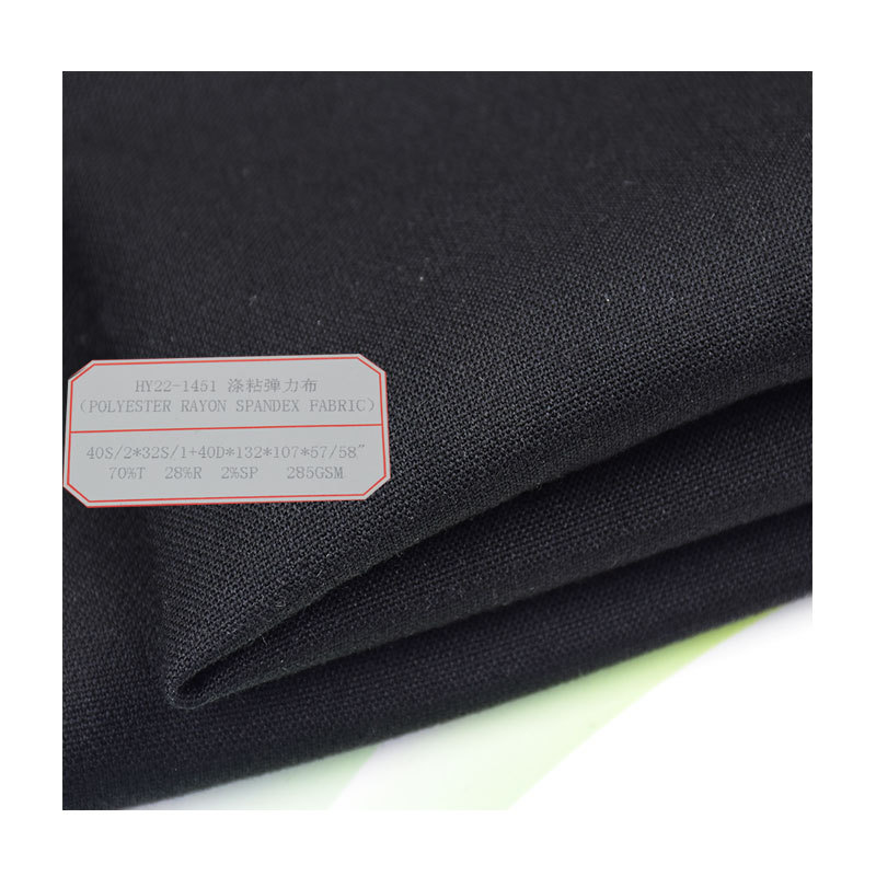 Tr Polyester Viscose Stretch Fabric 70%T28%R 2%Sp Woven Suit Professional Suit Fabric