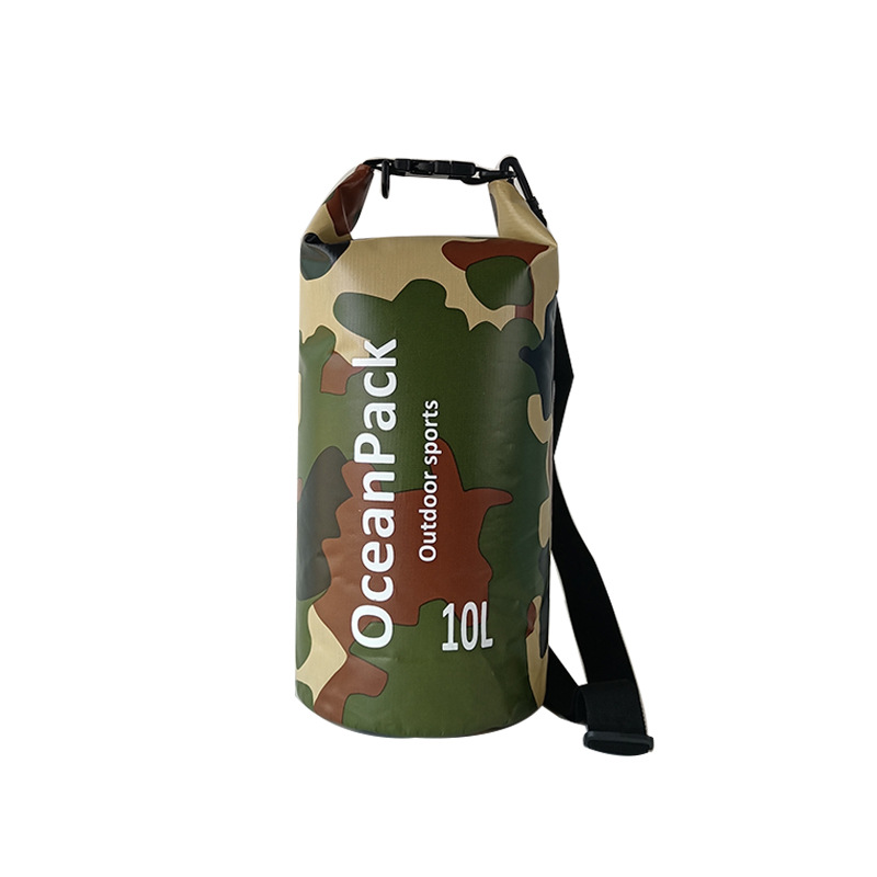 Picture of Cross-border children's swimming bag leisure camping waterproof bag drifting beach bag dry bag camouflage PVC waterproof bucket bag