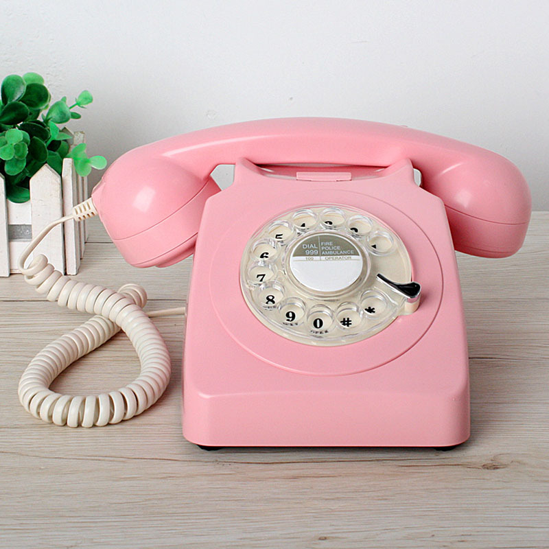 Picture of Manufacturer's Old-Fashioned Antique Telephone Rotating Dialing Disk Retro Landline Metal Ringtone Cross-Border Landline