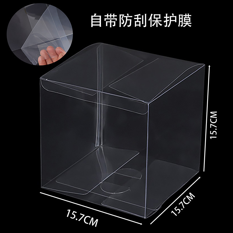 Picture of in stock PET Transparent Box Record Stationery Packaging Box PVC Plastic Box Bubble Mart Hand Dustproof Storage Box